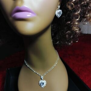 Heart ❤️ Pendent &Earrings